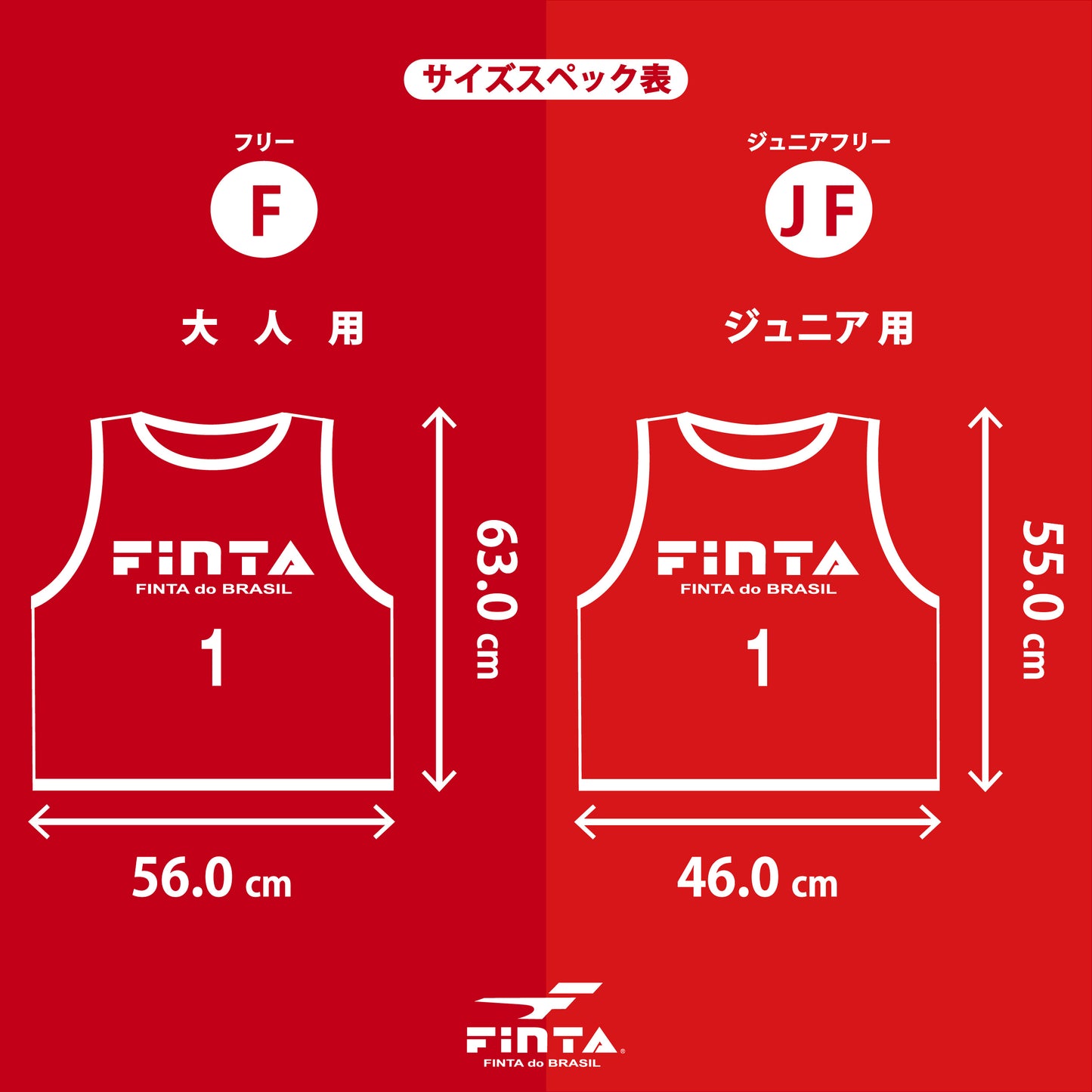 フィンタ 昇華 ジュニア ビブス 10枚セット FT3526