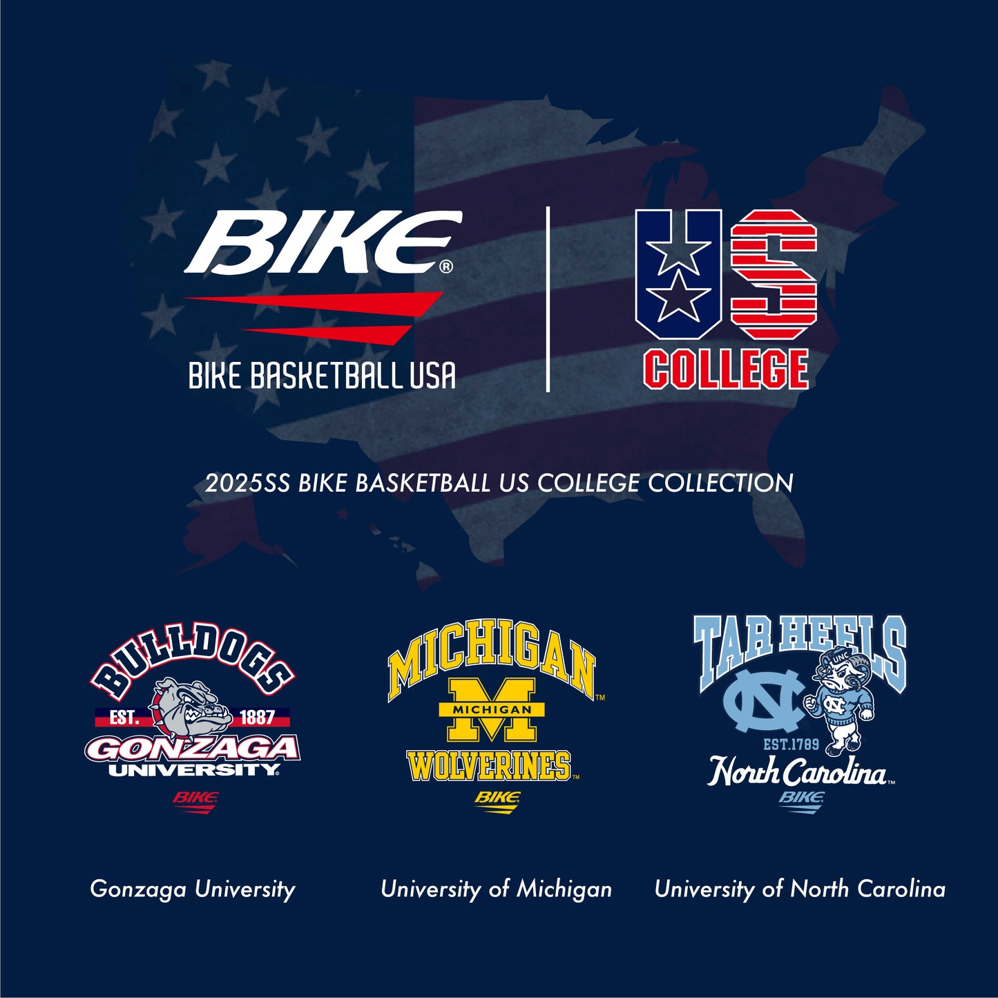25SS バイク プラクティスTシャツ BIKE BASKETBALL USA - US COLLEGE コラボ BNC0022