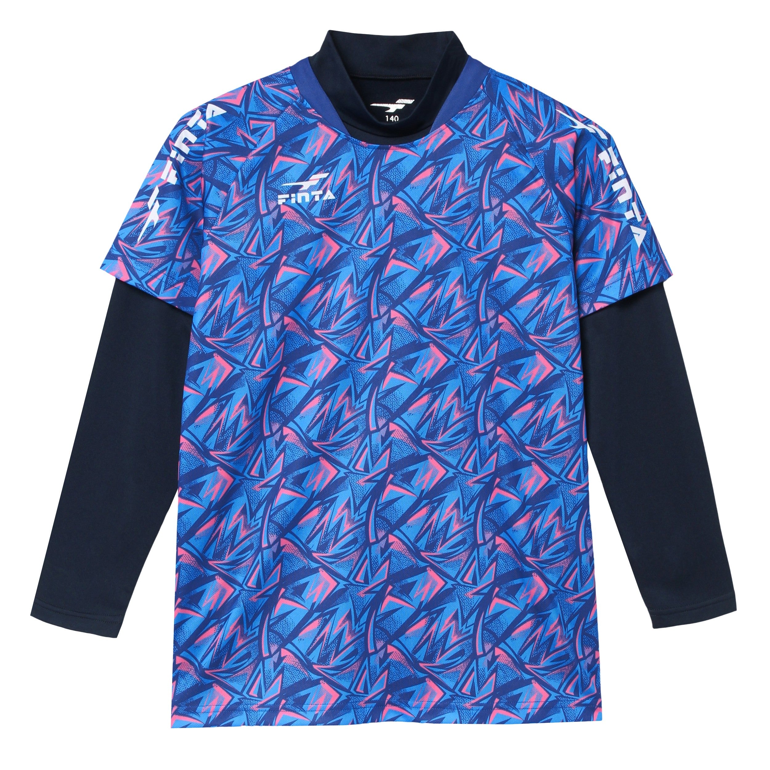 Finta サッカーシャツセット 1100 青　ブラジル FINTA フィンタ ジュニア プラクティスシャツ 長袖(ネイビー
