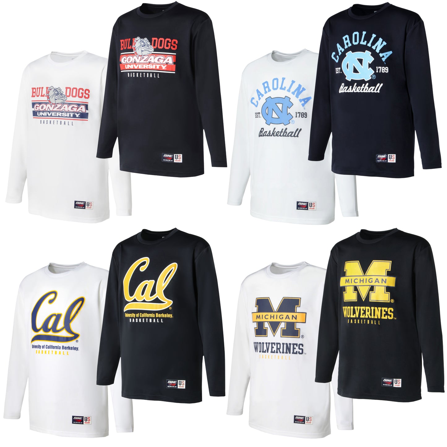 25FW バイク 長袖 Ｔシャツ BIKE BASKETBALL USA - US COLLEGE コラボ BNC0025