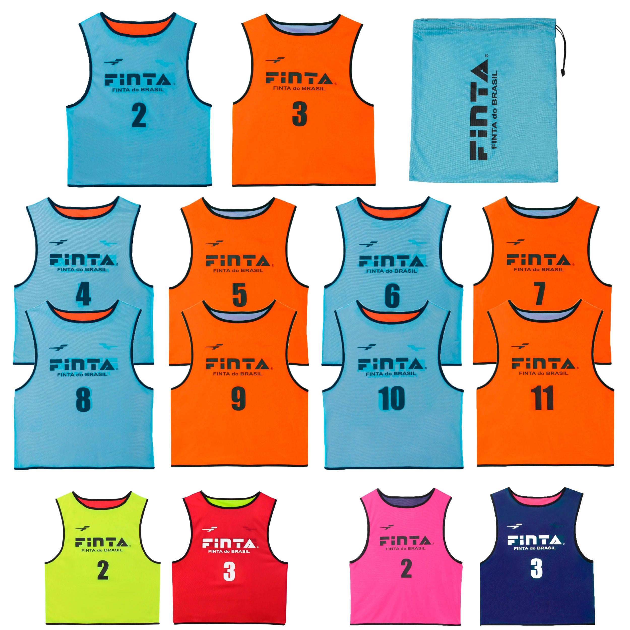 FINTA リバーシブル ジュニア ビブス (10枚セット) FT3028 サッカー