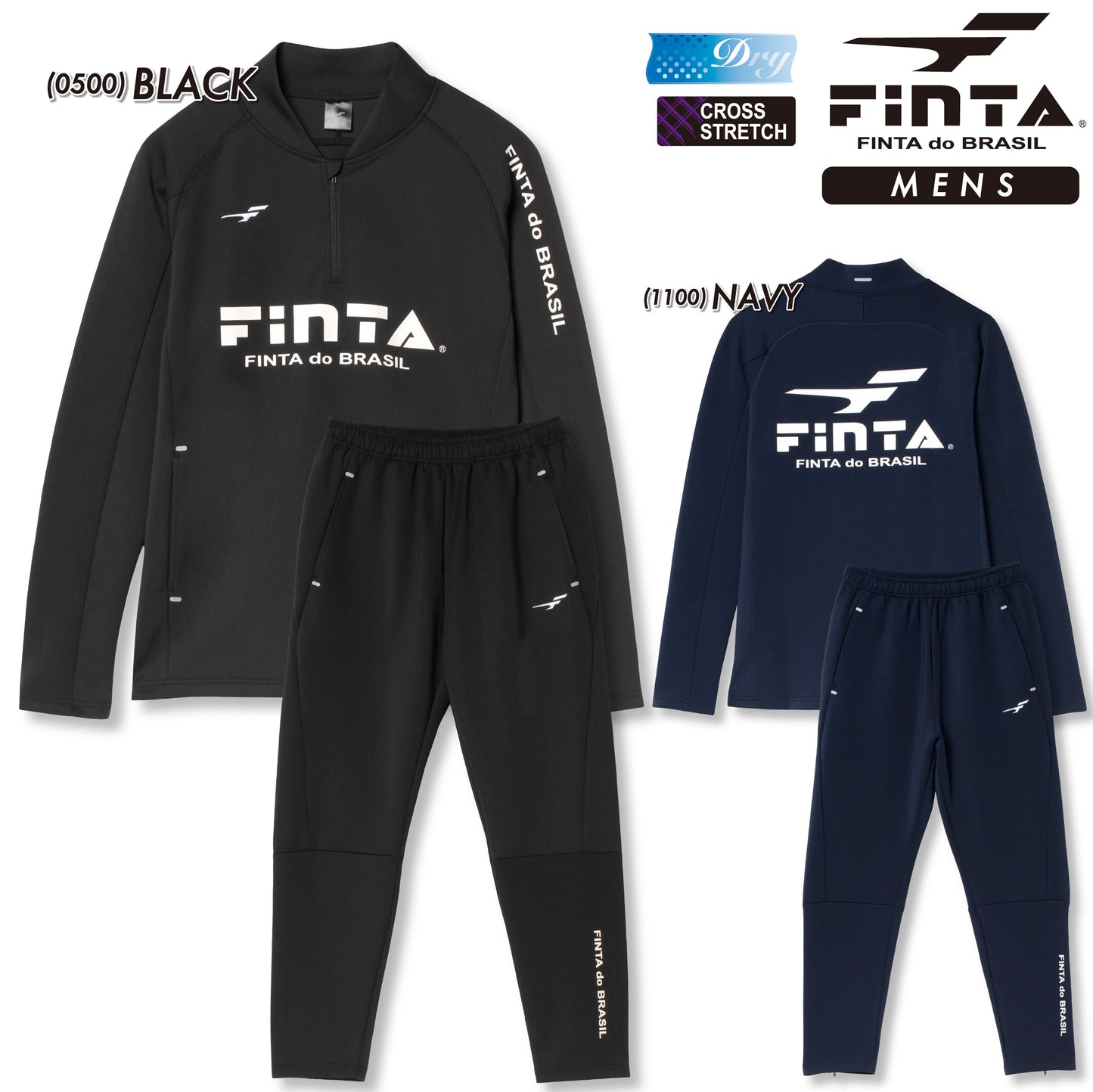 フィンタ ハーフジップ ジャージ セットアップ FT7814